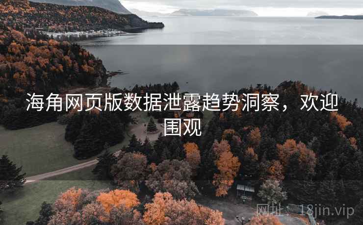 海角网页版数据泄露趋势洞察，欢迎围观