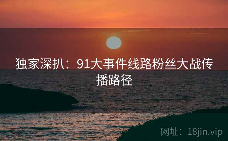 独家深扒：91大事件线路粉丝大战传播路径