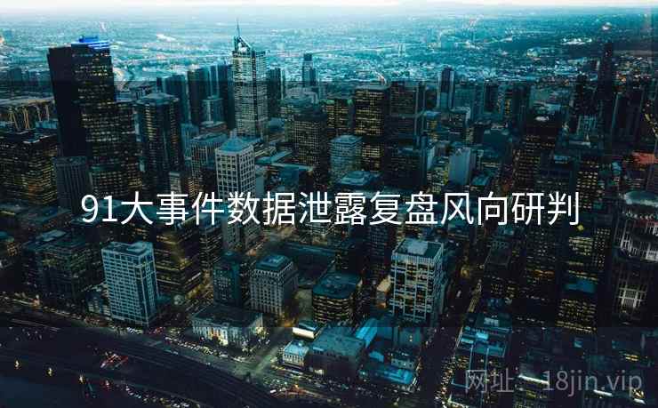 91大事件数据泄露复盘风向研判
