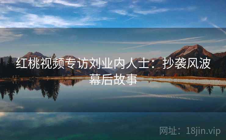 红桃视频专访刘业内人士：抄袭风波幕后故事