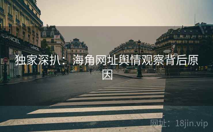 独家深扒：海角网址舆情观察背后原因