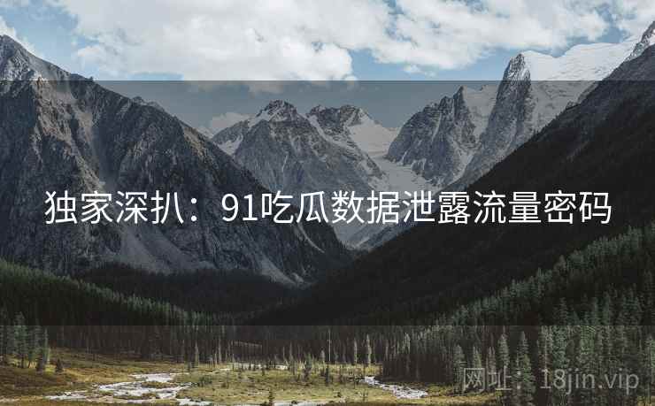 独家深扒：91吃瓜数据泄露流量密码