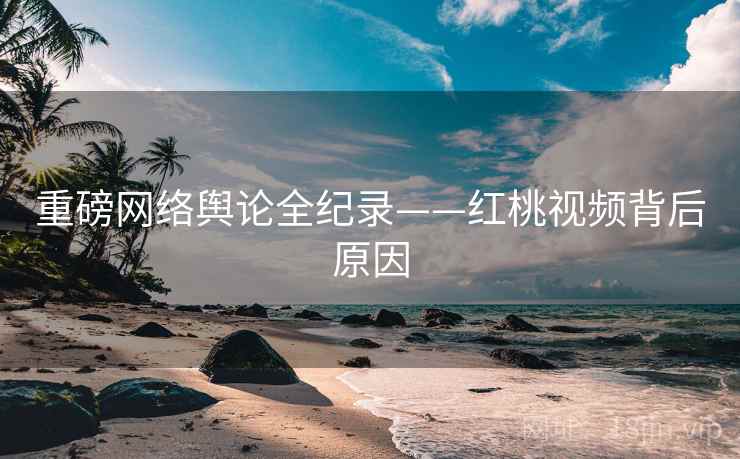 重磅网络舆论全纪录——红桃视频背后原因